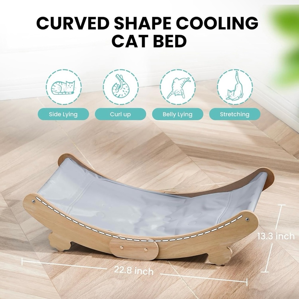 Curved Shape Cooling Cat Bed
